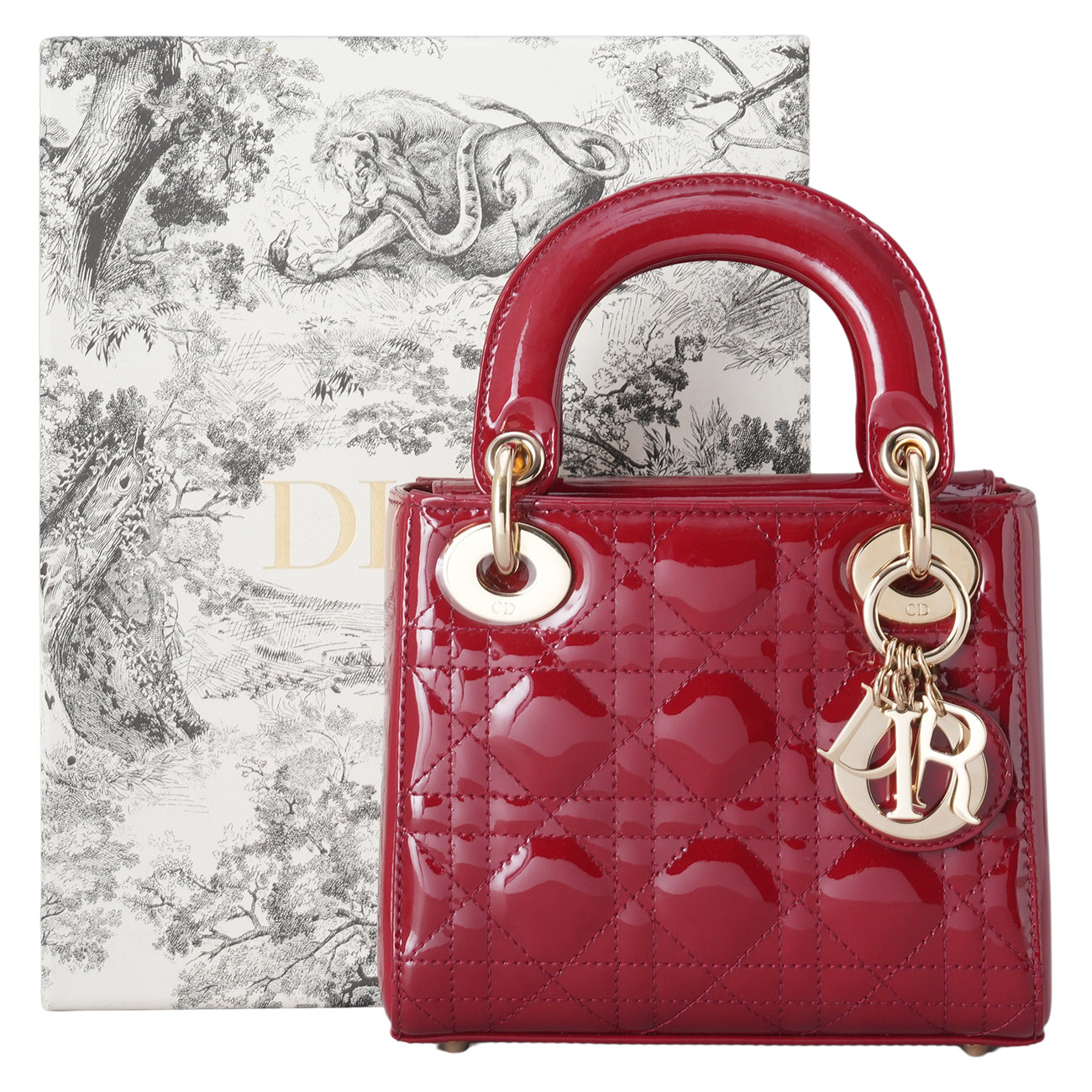 CHRISTIAN DIOR(USED)디올 레이디디올 페이던트 미니 체인백 레드